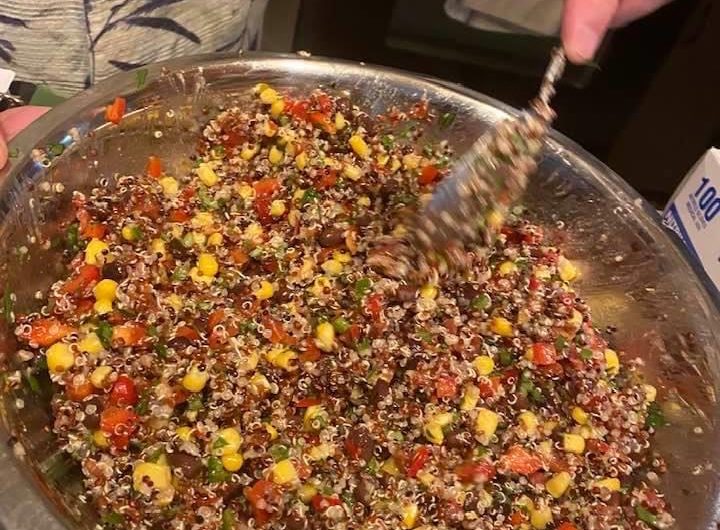Black bean, corn, and quinoa salad